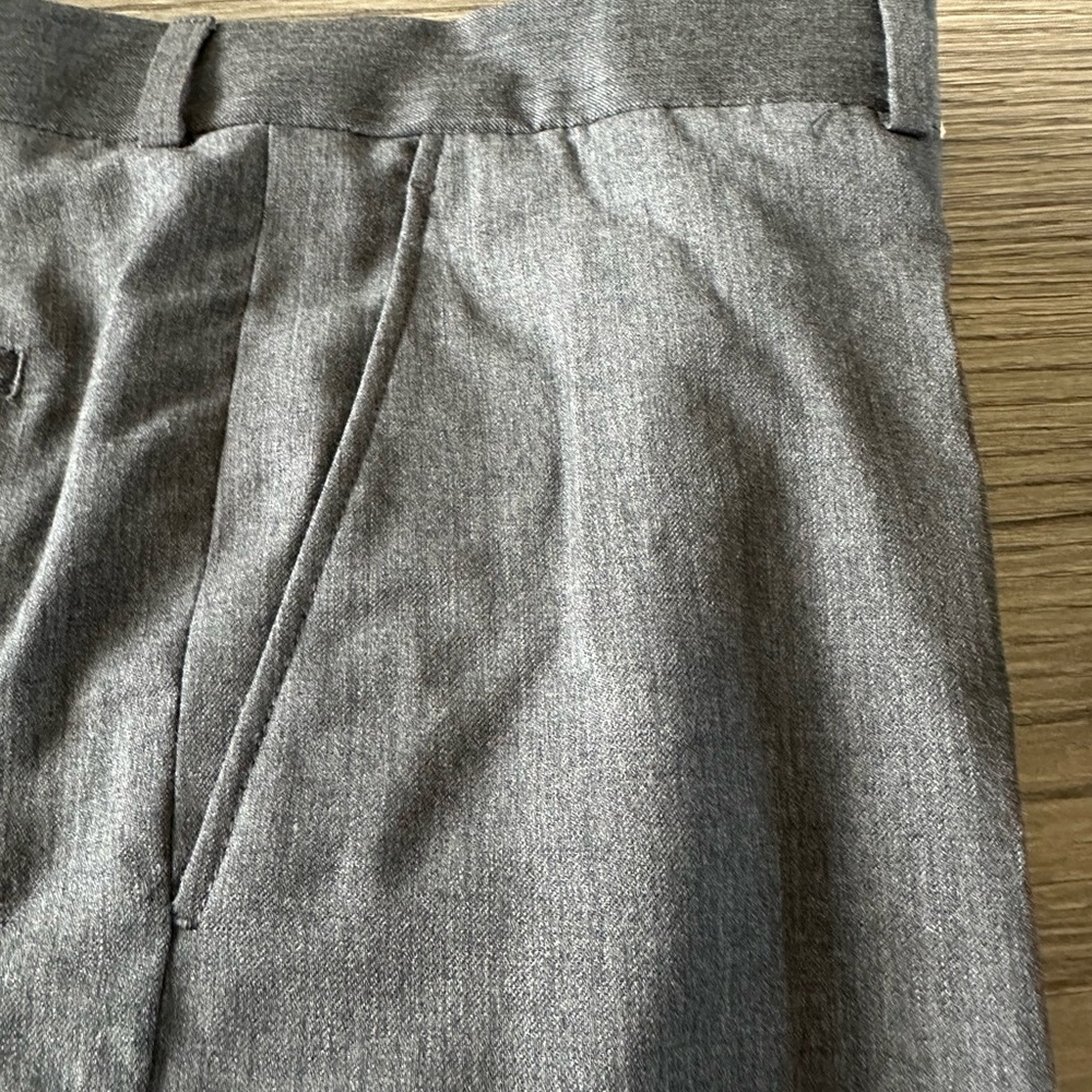 Kenneth Cole Charcoal Flat Front Men’s Dress Pants  35x26 1/2 - Picture 2 of 4